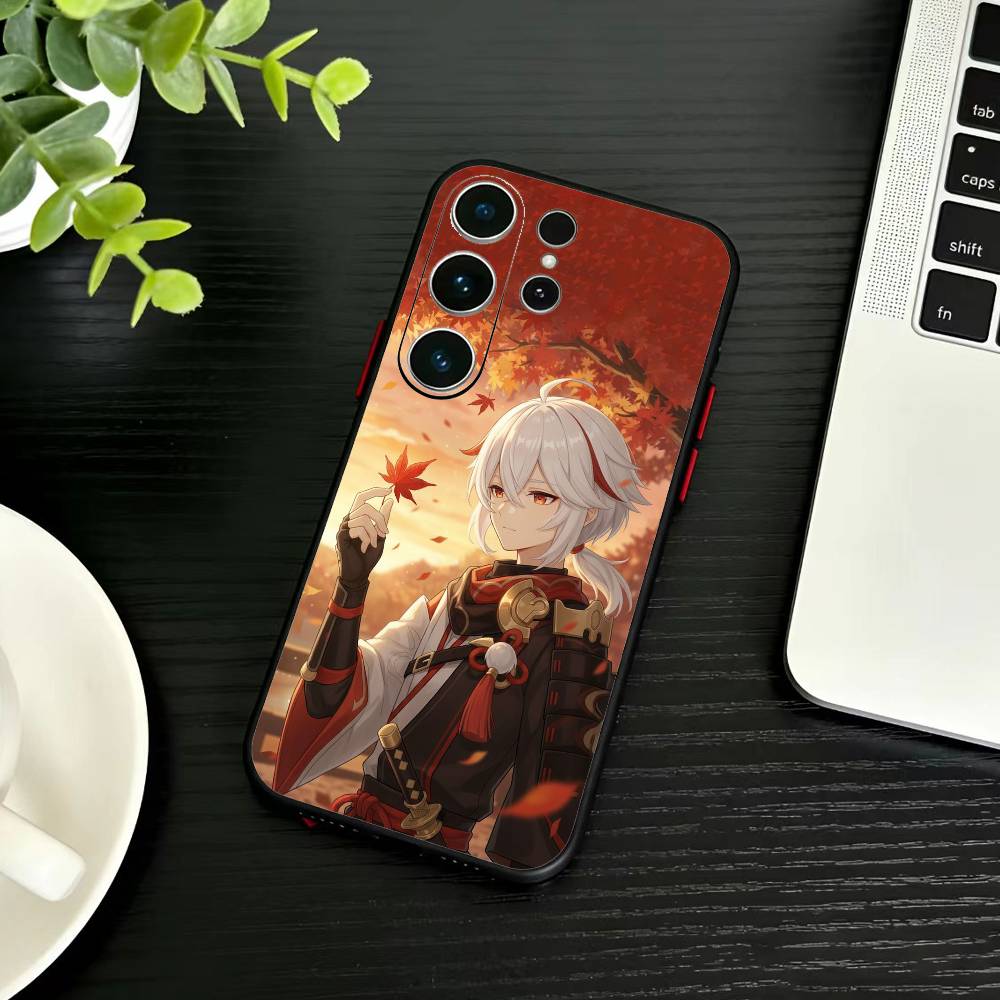 

GEnshin Y-KKaedehara Kazuha Phone Case For Samsung S26,S25,S24,S23,S22,S21,S20,S30,Ultra,Plus,Fe,Note,5G Black Cover Samsung S21 s305G