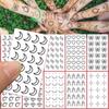 10sheets Cartoon Black Small Pattern Tattoo Stickers For Face Hand Body Temporary Fake Tattoo Stickers Kids Party Supplies