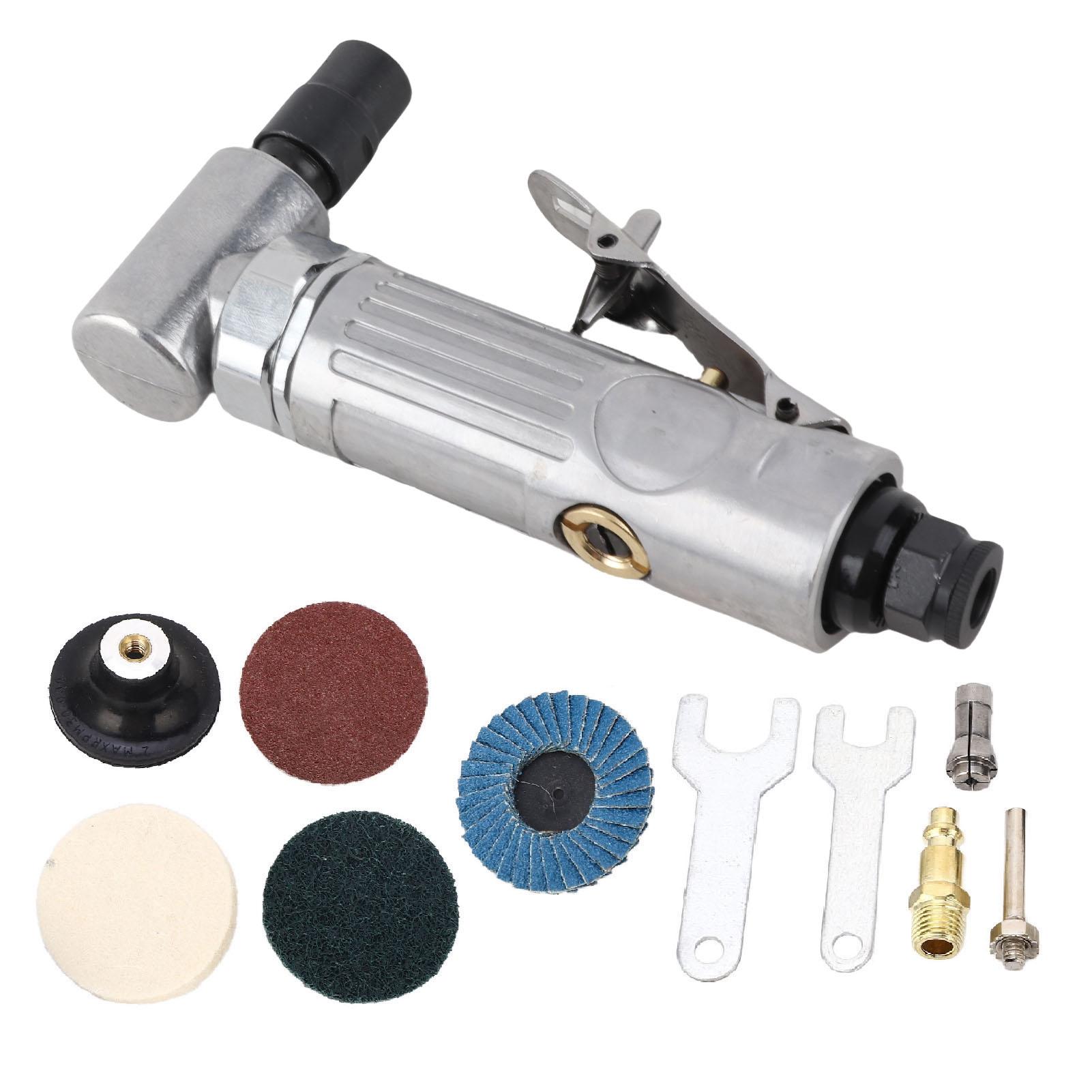 

Pneumatic Grinding Set Right Angle Air Die Grinder 0.3HP Motor 1 4 1 8 Chuck Adjustable Speed