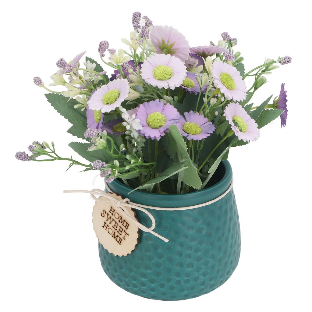 Small Artificial Plants Pots Mini Fake Potted Plants Faux Daisy Ornament Home Indoor Outdoor Decor