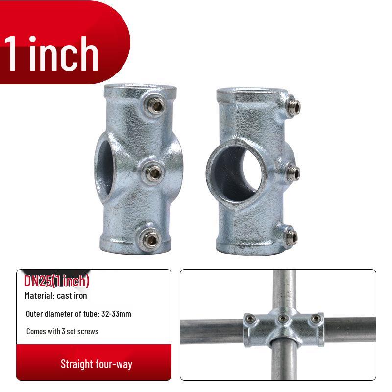 4/6-Point Galvanized Pipe Connectors: No-Weld Sunroom Shelf Couplings