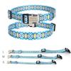 Classic Custom Dog Collar Metal Buckle Dogs Nameplate Collar Free Engrave Personalized Pet Collars Adjustable for Small Medium Large Dog