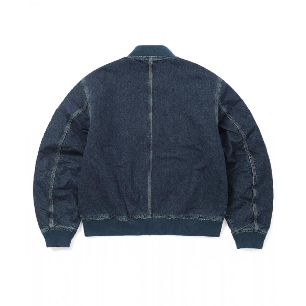 Thisisneverthat Denim Bomber Jacket Blue