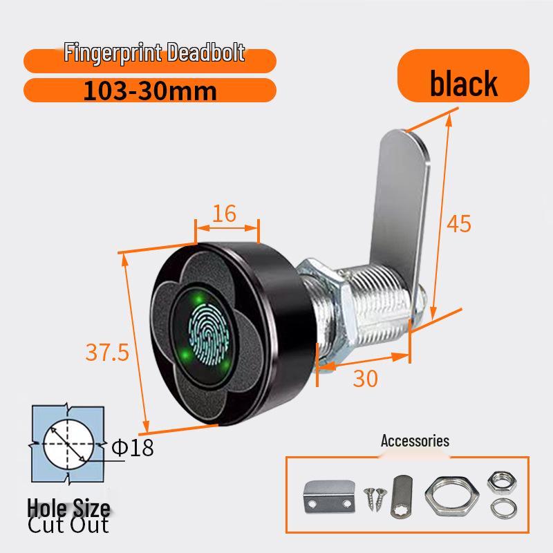 Smart Fingerprint Cabinet & Drawer Lock for Desks & Mailboxes