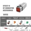 AEE4-5 Set 6 Pin DT Connector Kit, Waterproof DT Connector, Size 16 Stamped Contacts, Seal Plugs For Car, Truck, Motorcycle Dura