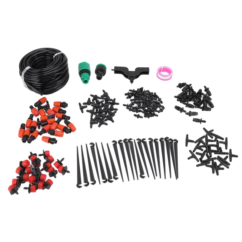 49,2ft Tropfbewässerungsset Einstellbares Automatisches Zerstäubungsbewässerungssystem für Topfpflanzen Garten Gewächshaus