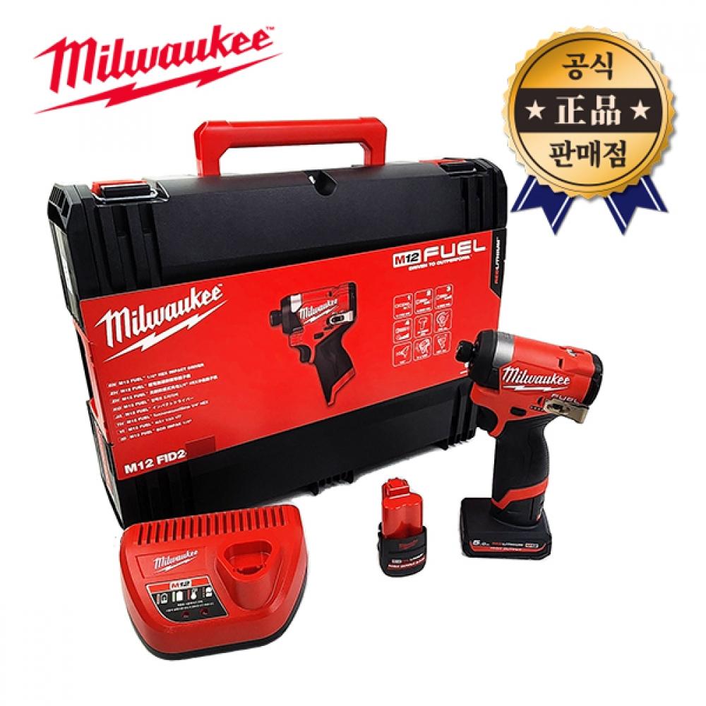 

Зарядный ударный драйвер Milwaukee M12 FID2 5252X GEN3 5,0 Ач 2,5 Ач 2 батареи 12 В