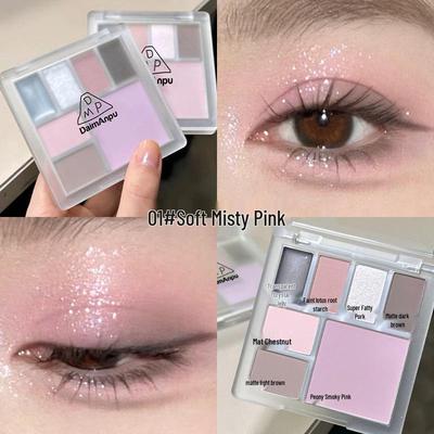 DAIMANPU All-in-One Face Palette: 7 Colors for Eyeshadow, Blush, Contour, and Highlighter, Matte Finish.