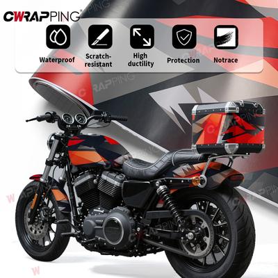 Motorcycle Adhesive Vinyl Wrap Car Geometric Camo PVC Stickers for Car Body Films Film Wrapping Sticker Covering Automotive Foil