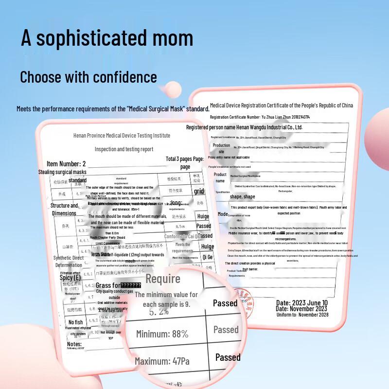 Dr. Roos Pink White Rabbit Children's Disposable Face Masks