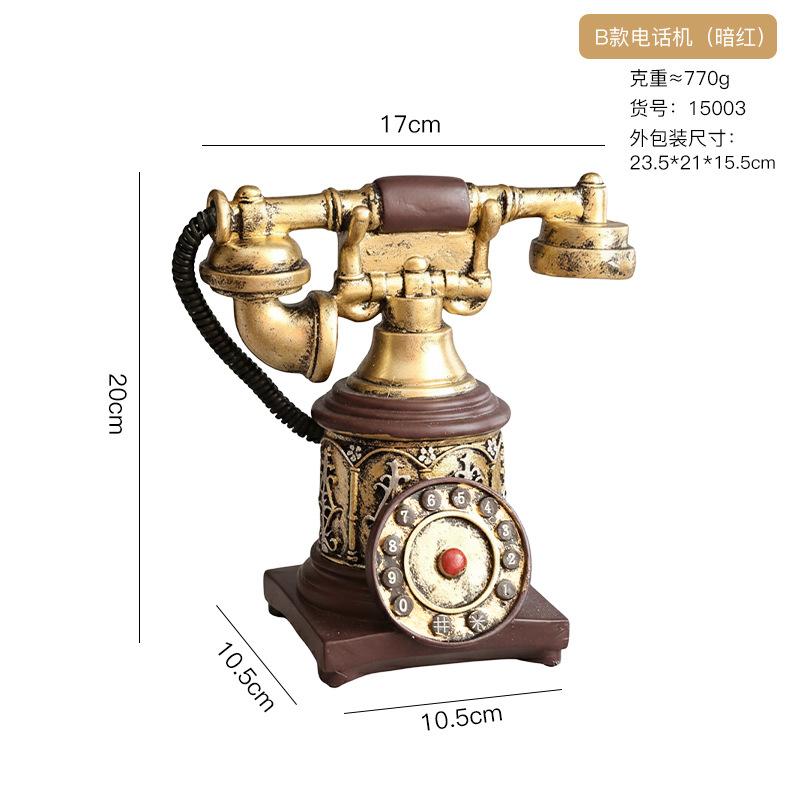 Vintage Kamera Spardose Harzfigur Kreatives Telefonmodell Heimdeko Ladendisplay Desktop-Ornament