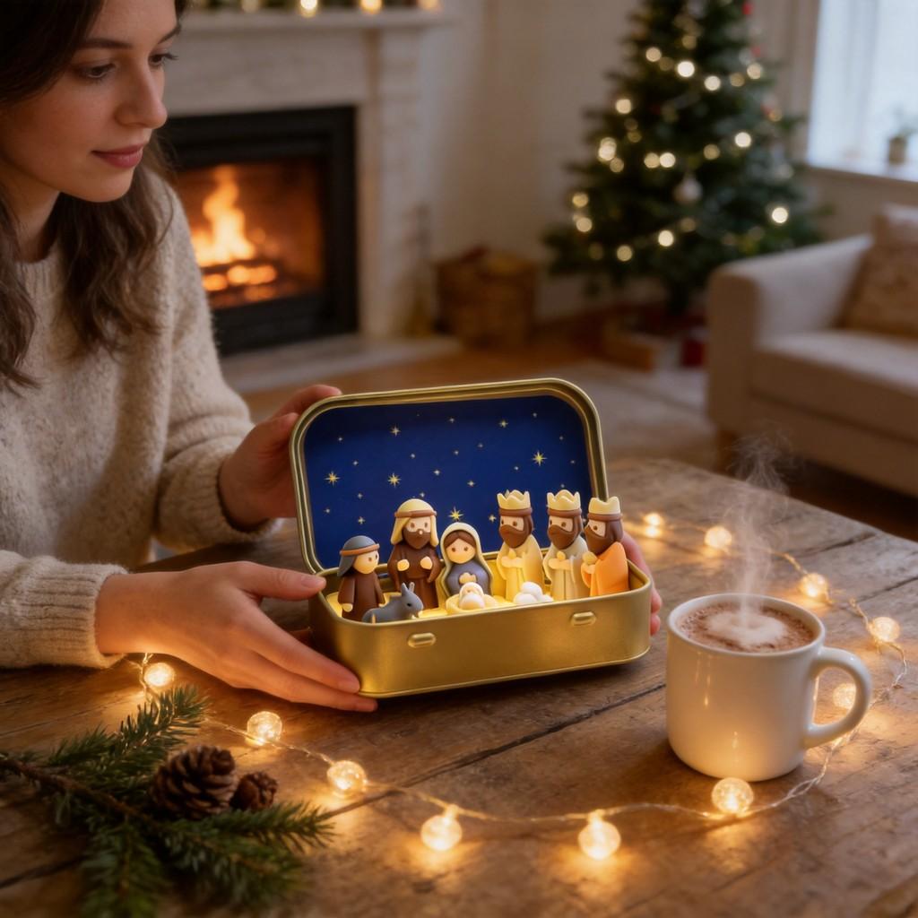 Festive 3d Printed Christmas Ornament Set With Pla Material For Home Decoration Gift