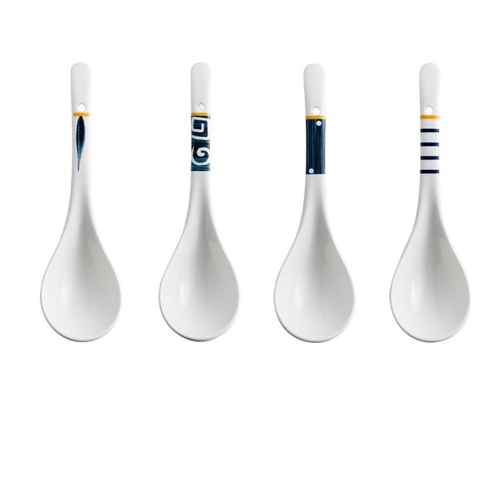 Glaze Porcelain Ice Cream Cooking Utensil Kitchenware Dinnerware Dinner Ramen Spoon Tableware Scoops Soup Ladle