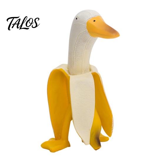 Geburtstagsgeschenk für beste Freundin Kreative Bananen-Enten-Figur, Harzskulptur, Neuheit Kunst Foto Requisiten Heimstatue, Lustiges Schreibtischornament Büro Tischplatte