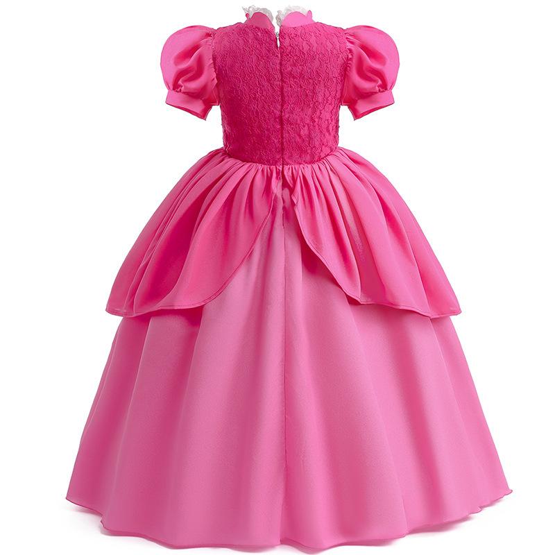 Girls Tulle Dress Wednesday Addams Cosplay Party Performance Long Witch Theme Gown
