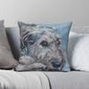 Irischer Wolfshund Kunst Kissenbezug Polyester Leinen Samt Bedruckt Reißverschluss Dekoration Wurfkissenbezug Heimkissenbezug