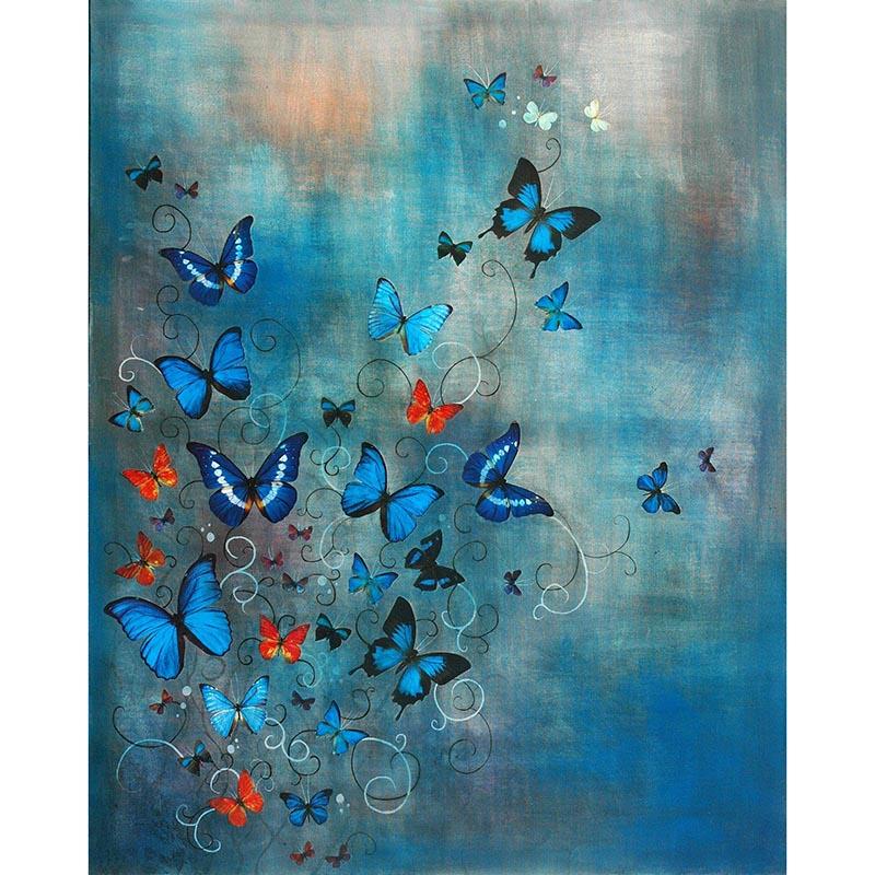 5D DIY Diamond Painting Butterfly Full Round Drill Diamond Embroidery Animals Cross Stitch Rhinestone Mosaic Home Decor Gift