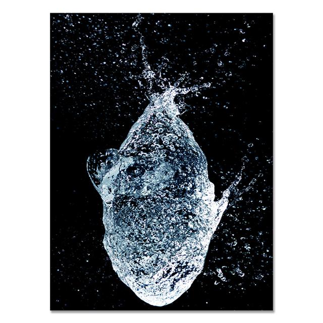 Abstract Water Drop Ocean Wave Fish Canvas Painting Whale Shark Posters Nordic Wall Art Pictures for Living Room Home Decor