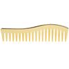 No Handle Wide Tooth Comb Large Size Gold Color Detangling Comb Wide Tooth Design Professional Salon Comb Home Use