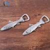 Fish Shape Beer Bottle Opener Stainless Steel Texture Beer Caps Opener Camping Tool for Various Type of Cold Beverages