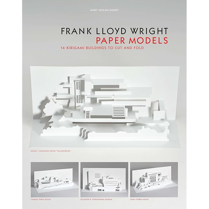 Frank Lloyd Wright Paper Models: 14 Kirigami Buildings to Cut and Fold (paper folding, origami)