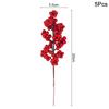 5 Pezzi Natale Bacca Rossa Fiore Artificiale Pigna Ramo Decorazioni Albero di Natale Ornamento Confezione Regalo Casa Ghirlanda Fai da Te