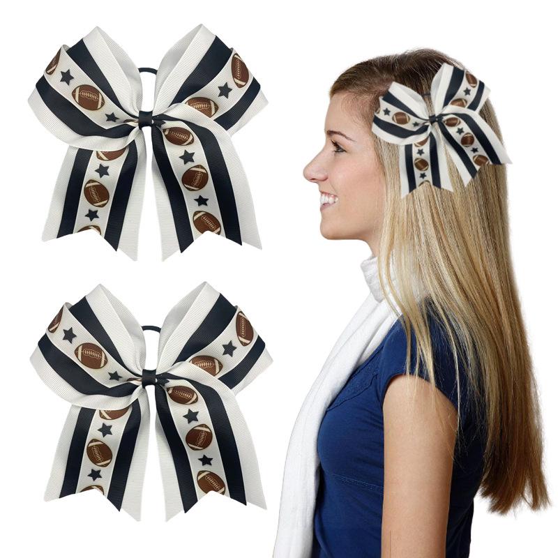 New Style Cheerleading Bow with Streamers for Girls' Sports Hair Tie