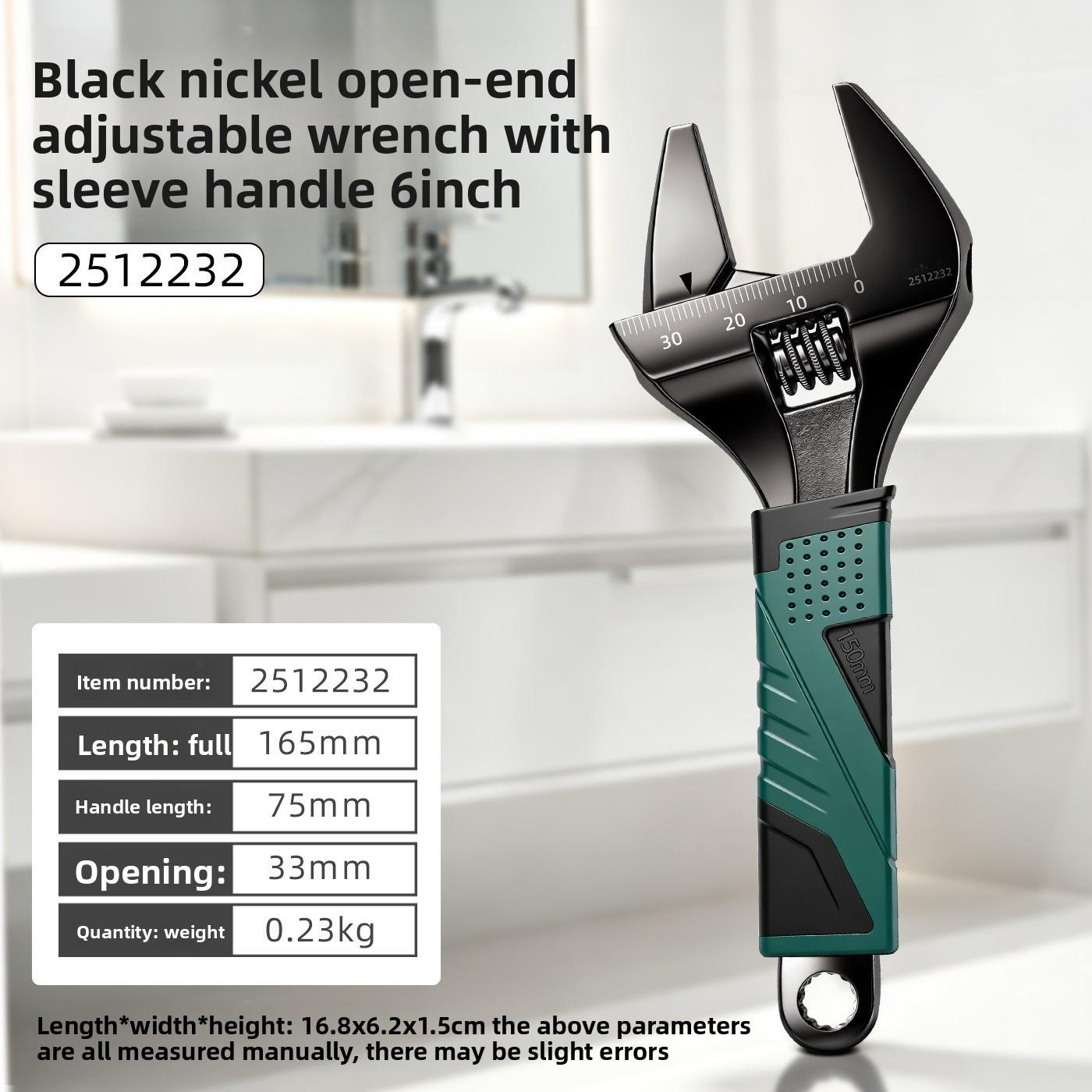 Industrial Grade 6/8/10 Inch Adjustable Wrench Multi-function Universal Spanner Wrenches Set Greater Leverage Locking Tool