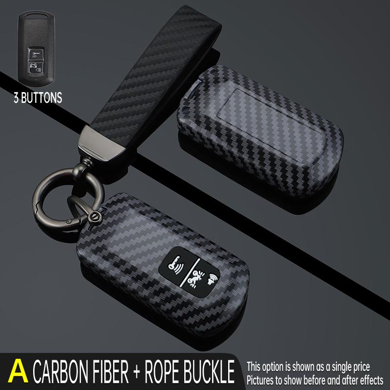 Carbon Fibre Key Case Cover Keychain For Honda Pcx 125 Forza 125 300 350 750 ADV Xadv Super Cup SH150i SH300 Sh125 XAV Xlov SH