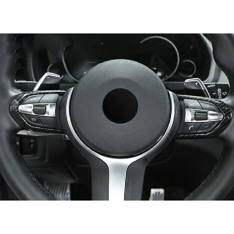 For BMW 3 4 Series GT Carbon Fiber 13-19 Cover Trim Steering Wheel Button Frame