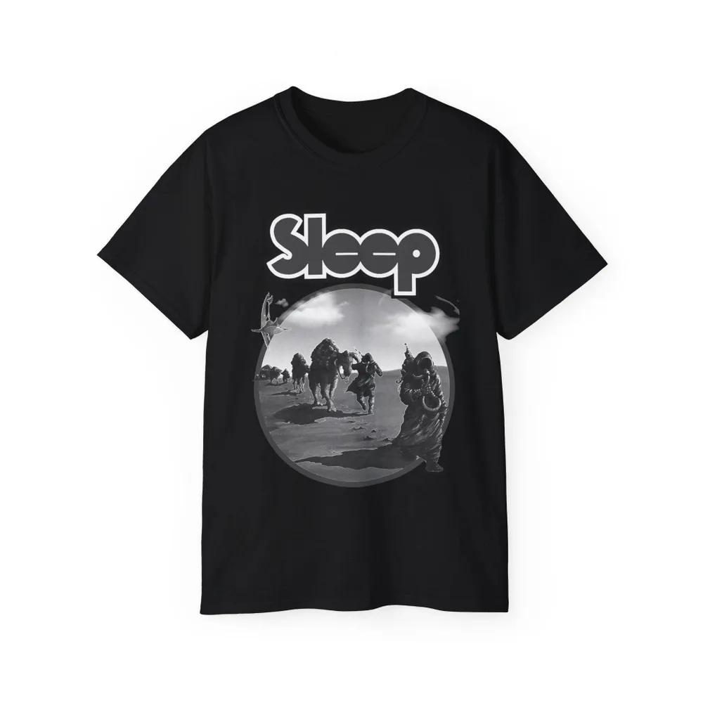 Unisex Short Sleeve Crew Neck Cotton T Shirt Sleep, Stoner Rock, Music S
