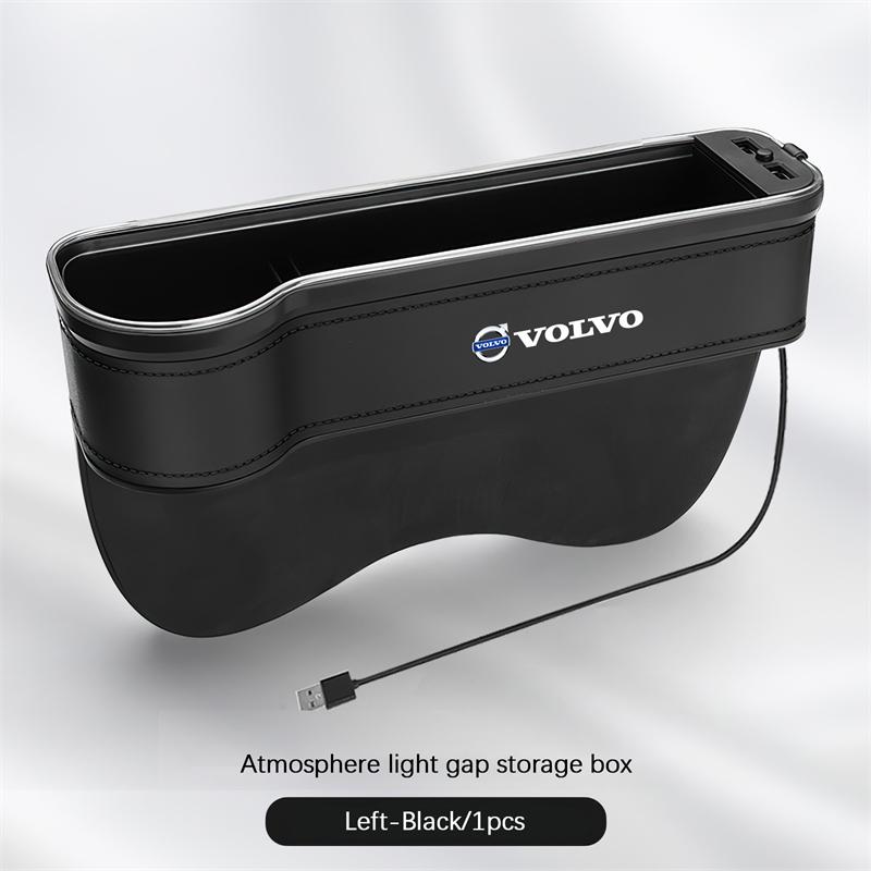 LED Car Seat Gap Box Atmosphere Lamp Storage Box For Volvo XC90 V90 V60 XC60 V40 EC40 EX40 S80 S60 S90 C40 XC40 V70 XC70 C30 C70
