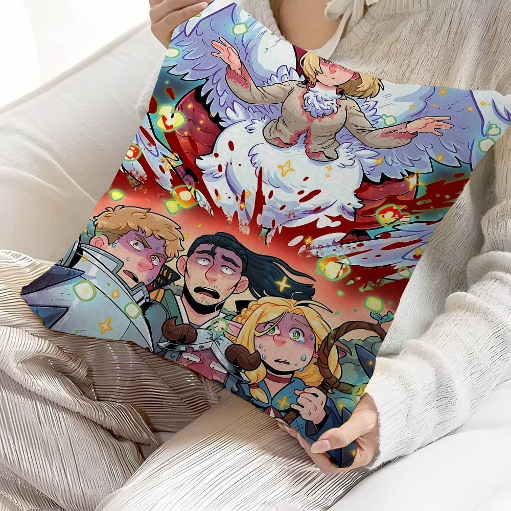 Anime Delicious In Dungeon Cushion Cover Polyester Sofa Cushions Decorative Throw Pillows Home Decoration Pillowcover