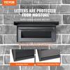 Durch die Wand Einwurfbox 12,5x6,3x16,9" Briefkasten mit Zahlenschloss Schwarz