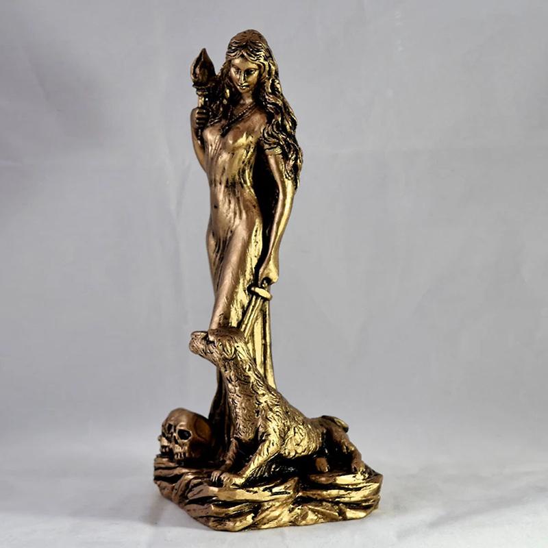 Goddess Statue Resin Sculpture Figurine Retro Witch Statue Goddess Spiritual Figurine Craft Art Statue For Home Decoration