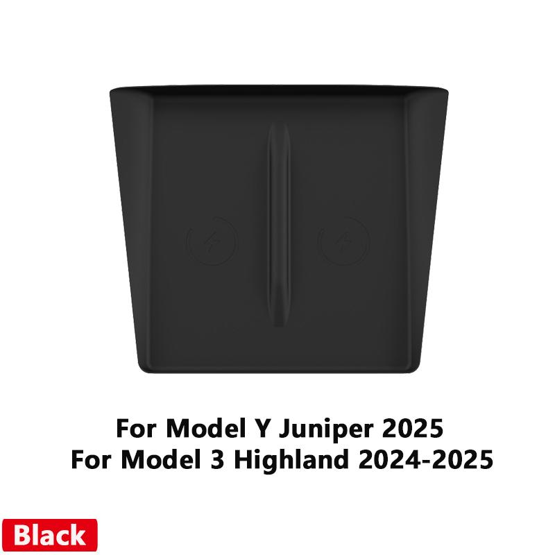 

Для Tesla Model Y/3 Juniper 2025 2025 Беспроводная зарядная панель для центральной консоли Силиконовый нескользящий коврик для беспроводной зарядки Аксессуары
