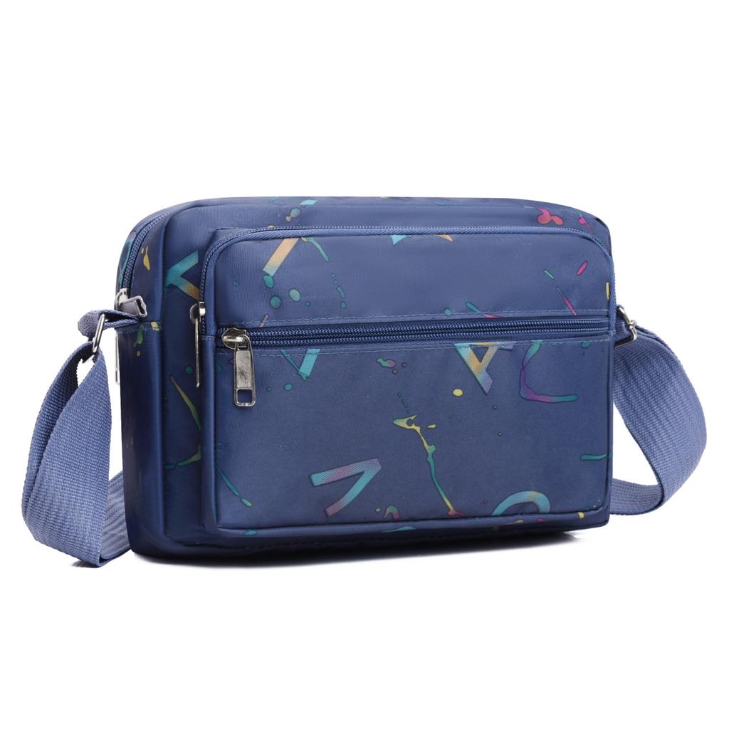 Módní dámská lehká messenger taška ležérní vícevrstvá úložná taška přes rameno velkokapacitní taška