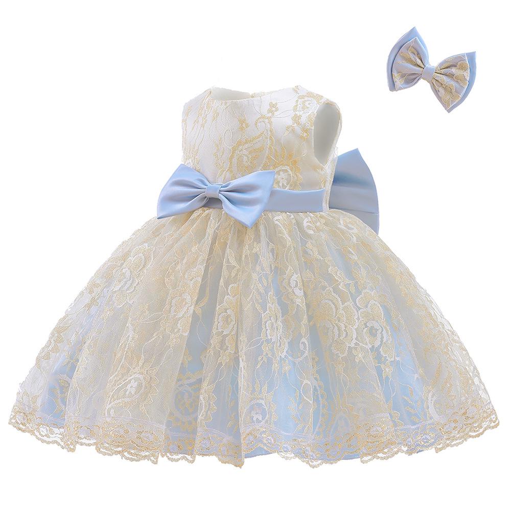 Abito Principessa in Pizzo Primavera 2026 - Outfit Color Block Gonfio per Performance per Bambini