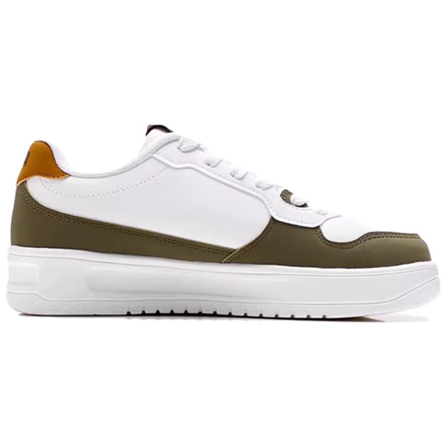 Anta Comfortable Fashionable Versatile Wear-Resistant Lightweight Increased Height Low-Top Skate Shoes Men Sneakers Green White Brown 912528003Q-2