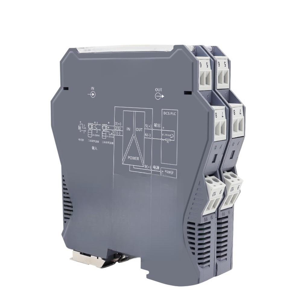

4-20mA to 0-10V Current Voltage Isolator for Industrial Process Control with 0.1% Accuracy and DIN Rail Mounting A