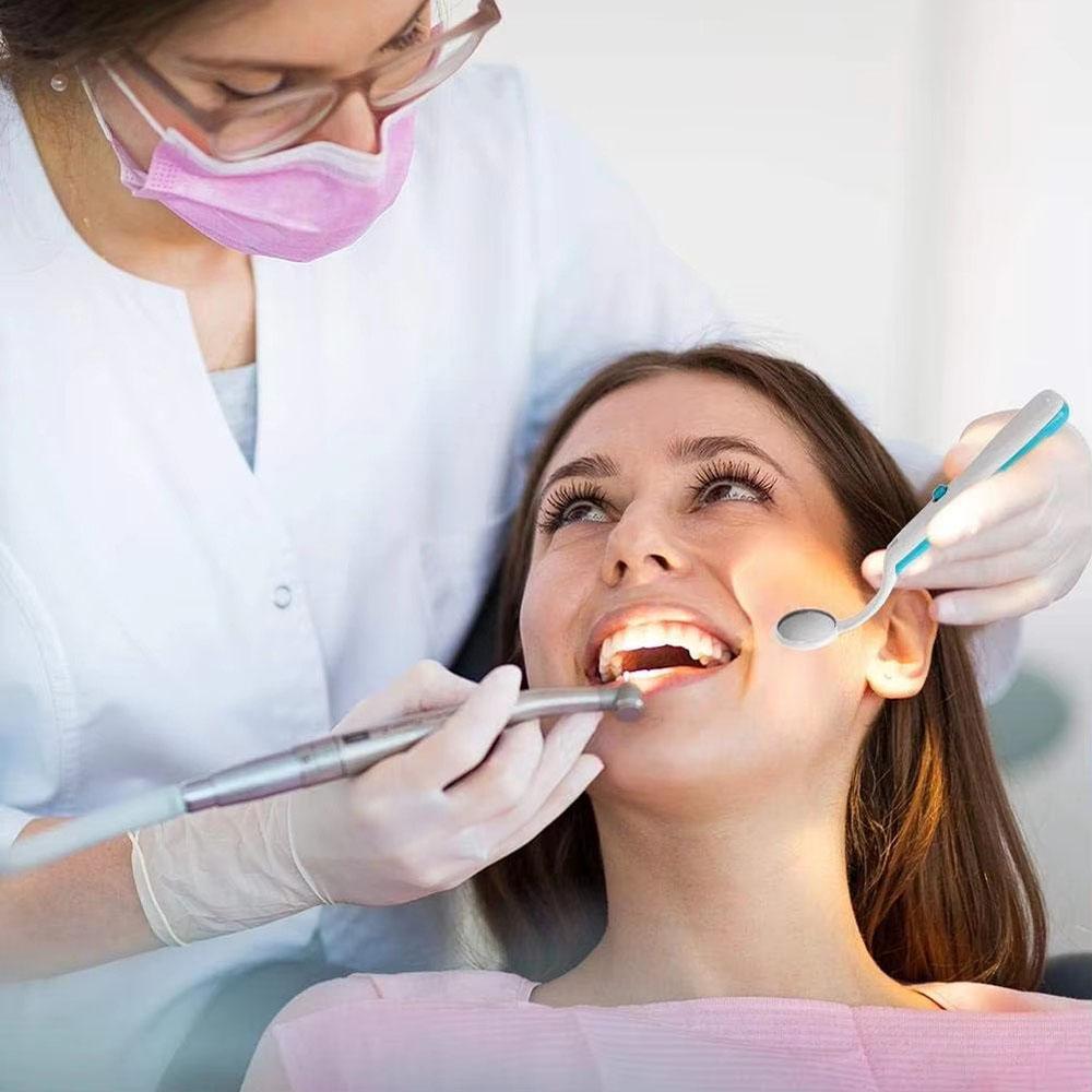PIORPOY Dentistry Material LED Light Super Bright Mouth Mirror Dentist Oral Super Bright Anti-fog Mouth Mirror Tooth Exam Tool
