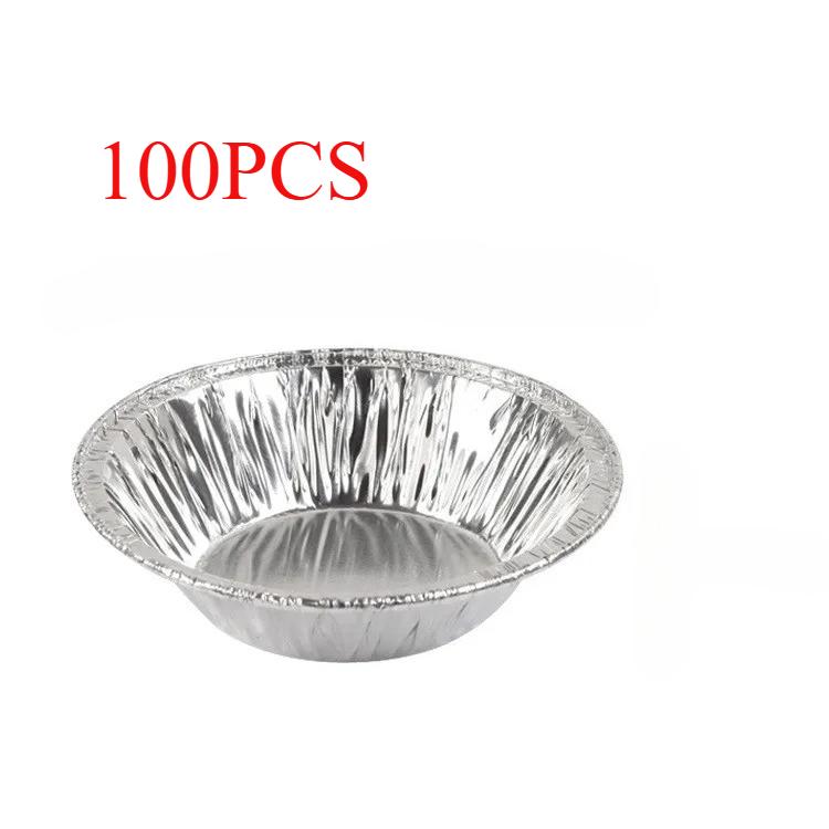 

100PCS Baking Aluminum Foil Egg Tart Tray Disposable Circular Pastry Mold for Parties Restaurant Kitchen Baking Molds SMALL
