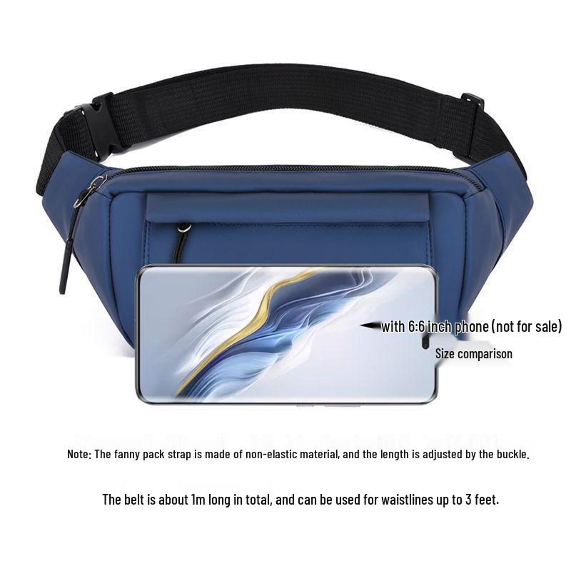 Men's Waterproof Construction Fanny Pack - Durable, Sturdy Crossbody Bag and Wallet for Middle-Aged & Elderly Workers