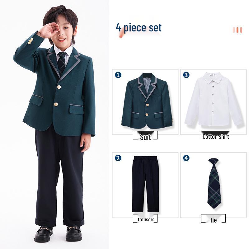 British Style School Uniform Set for Boys & Girls - Autumn/Winter Kindergarten & Performance Suit