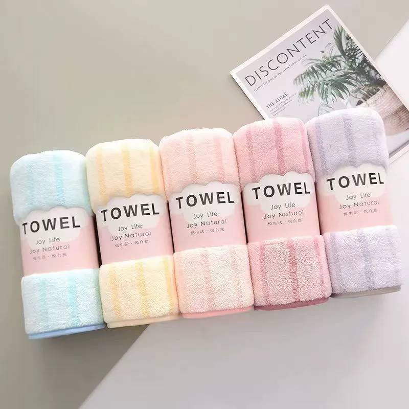 Coral Fleece Towel Collection With Waterabsorbing Fabric For Family Bathroom Decor