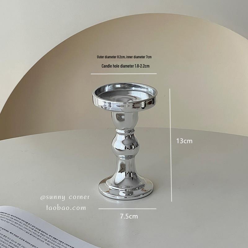 European Retro Roman Column Glass Candlestick - High-End Luxury Scented Candle Holder with Elevated Base