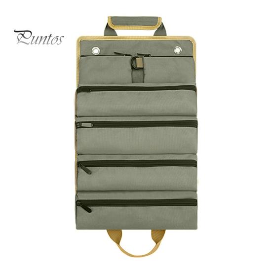 

Свернутая сумка для инструментов с ручкой, несколькими отделениями, водонепроницаемая прочная сумка-органайзер на молнии большой емкости армия зеленый