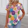Womens Spring Tops Short Sleeve Printed Tee Summer Shirts for Women Casual Womens Summer Tops Dressy Casual for Daily Wear