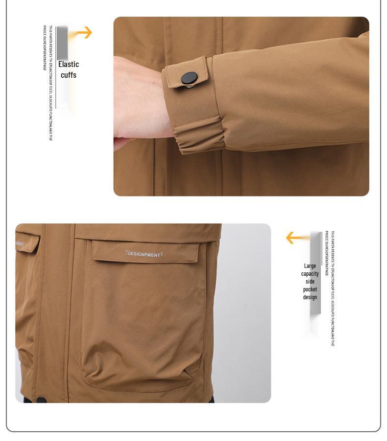 Men's Trendy Cotton Padded Jacket - 2025 Autumn/Winter, Warm, Windproof, Stand Collar, Versatile Outerwear for Youth.