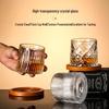Crystal Glass Whiskey Tumbler with Rotating Base